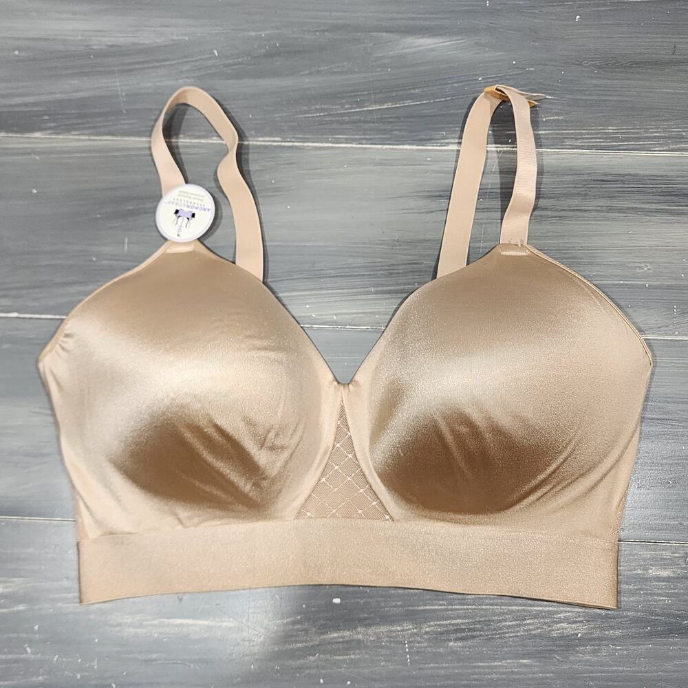 Bali Bra 38DD One Smooth‎ U Bounce Control Wirefree Bra DF3458 Beige